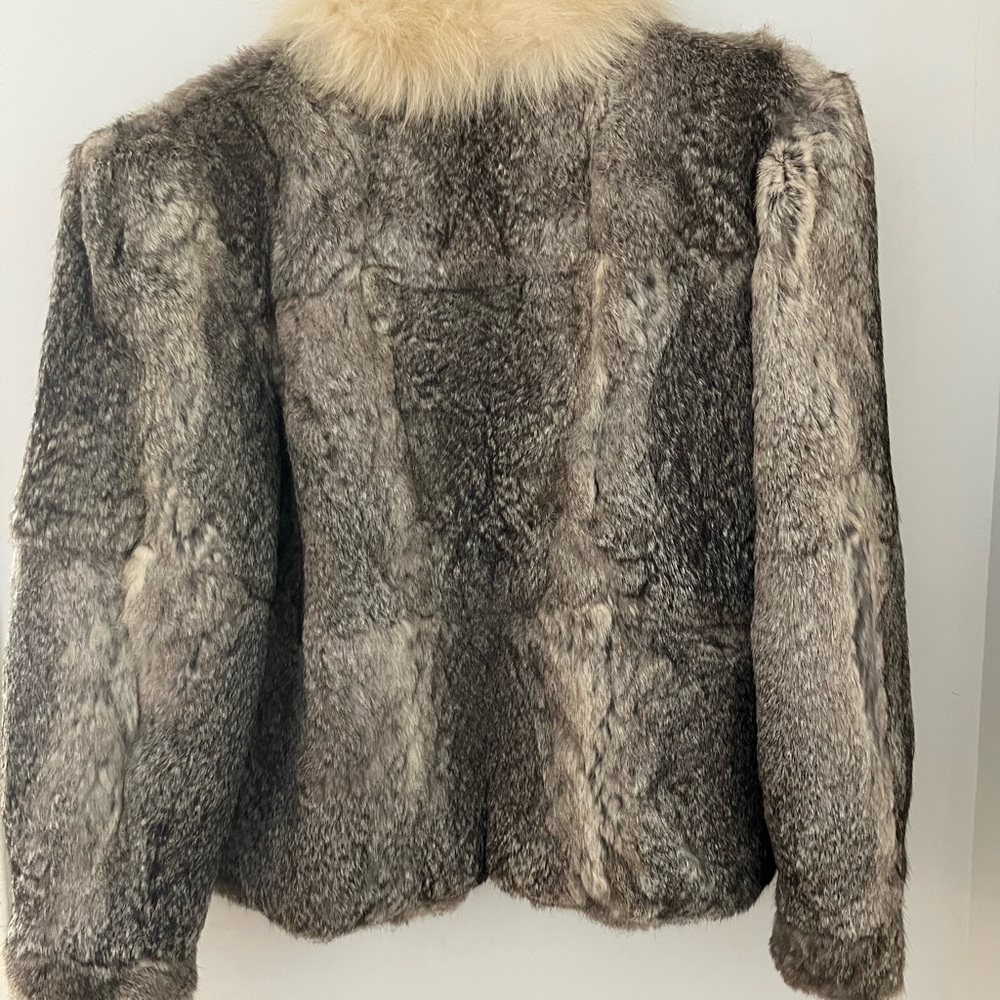 100% rabbit fur cropped jacket - Picture 2 of 5